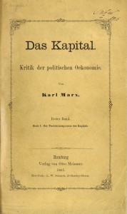 /Обложка первого издания первого тома «Капитала» (1867) из коллекции Saitzew в Центральной библиотеке Цюриха.