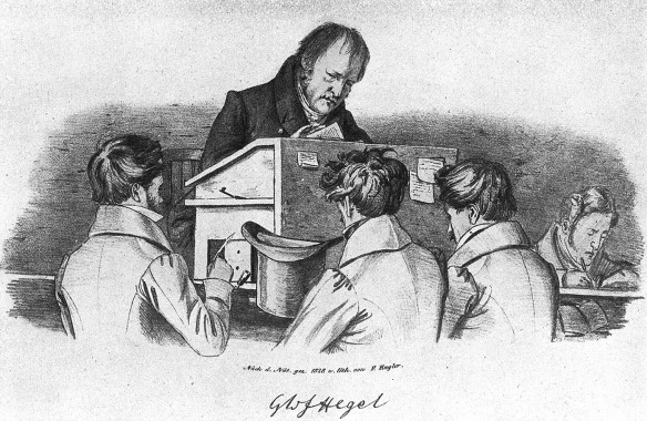 Франц Куглер. Гегель читает лекцию в Берлинском университете. Литография по эксизу с натуры. 1828 г.
